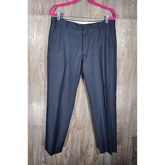 Jos A Bank 1905 Collection Men's Wool‎ Blend Blue Pinstripe Dress Pants 33x28.5 - Picture 2 of 11